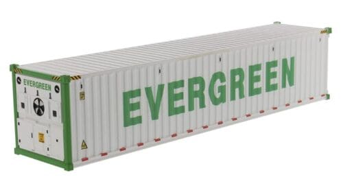 A white container with green lettering on it.