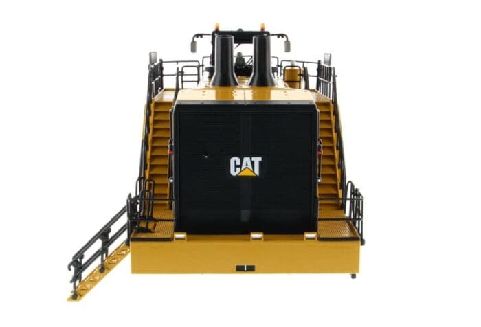 A cat machine with stairs and a cat logo.
