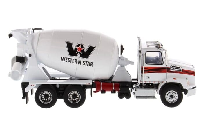 A cement truck with the name " wester n star ".