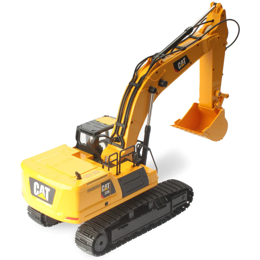 A yellow cat model of an excavator.