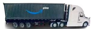 A train with the word " prime " on it.