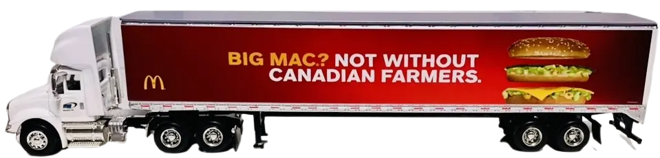 A billboard with the words " big mac ?" written on it.