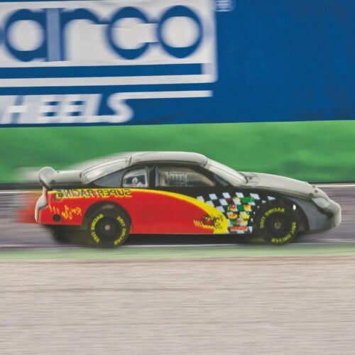 3″x1-1/4″x3/4″ 1:64 Nascar® Diecast With Side Racing Graphics and Full Color Logo